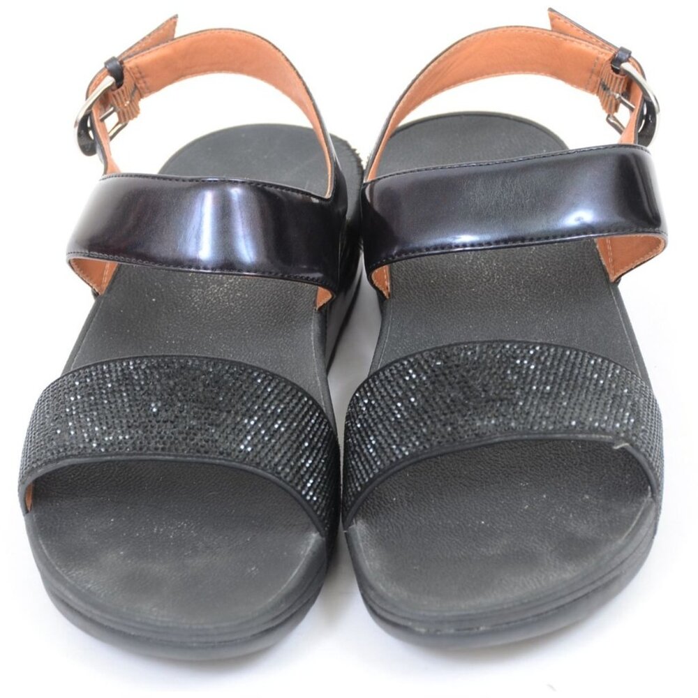 Fitflop Ritzy Womens 10 Slingback Strap Sandals Wedge Platform Footbed Comfort - Picture 3 of 9